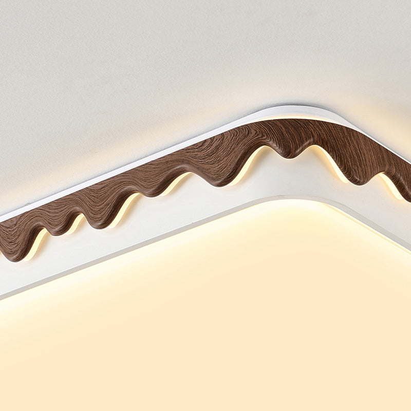 Vintage Iron Acrylic Geometric LED Flush Mount Light