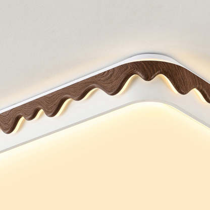 Vintage Iron Acrylic Geometric LED Flush Mount Light