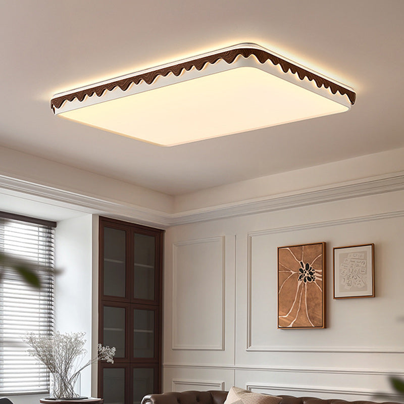 Vintage Iron Acrylic Geometric LED Flush Mount Light