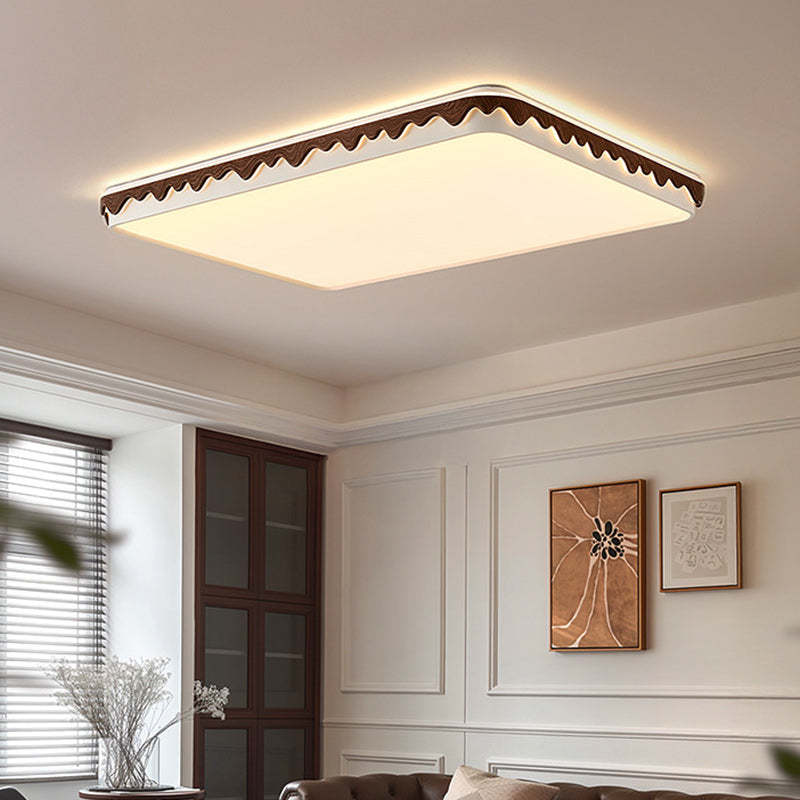 Vintage Iron Acrylic Geometric LED Flush Mount Light