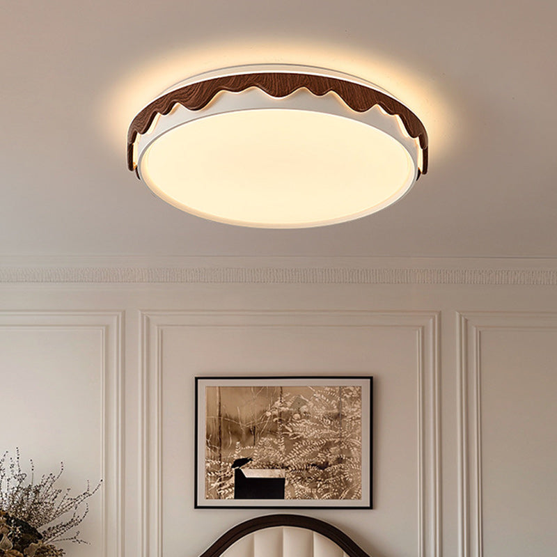 Vintage Iron Acrylic Geometric LED Flush Mount Light