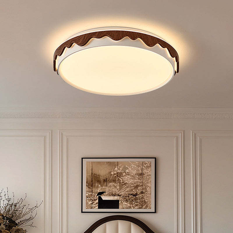 Vintage Iron Acrylic Geometric LED Flush Mount Light
