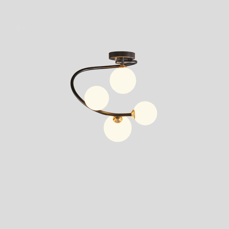 Nordic Iron Semi-Flush Ceiling Light - 4L
