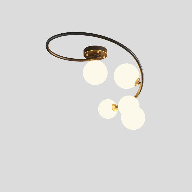 Nordic Iron Semi-Flush Ceiling Light - 4L