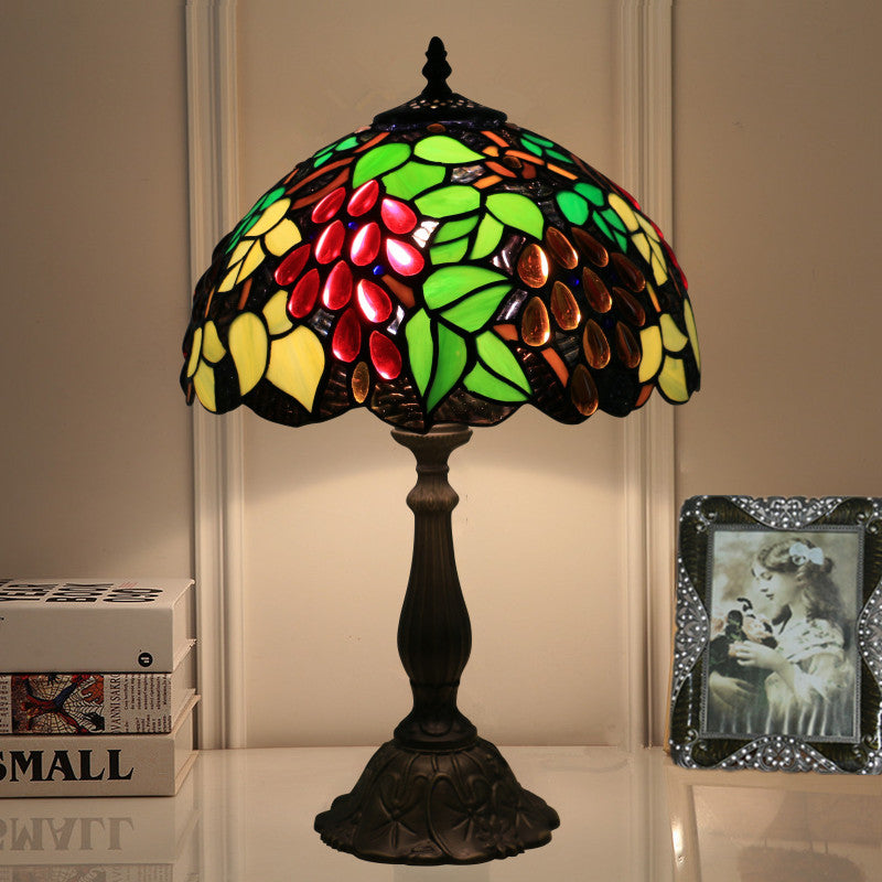 Alloy tiffany table lamps in glass — 220V-240V (UK/AU)