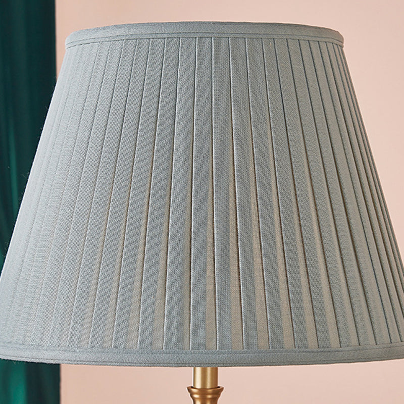Traditional Rustic Brass Fabric Round Lamp — Remote Control Switch / 220V-240V For UK/AU