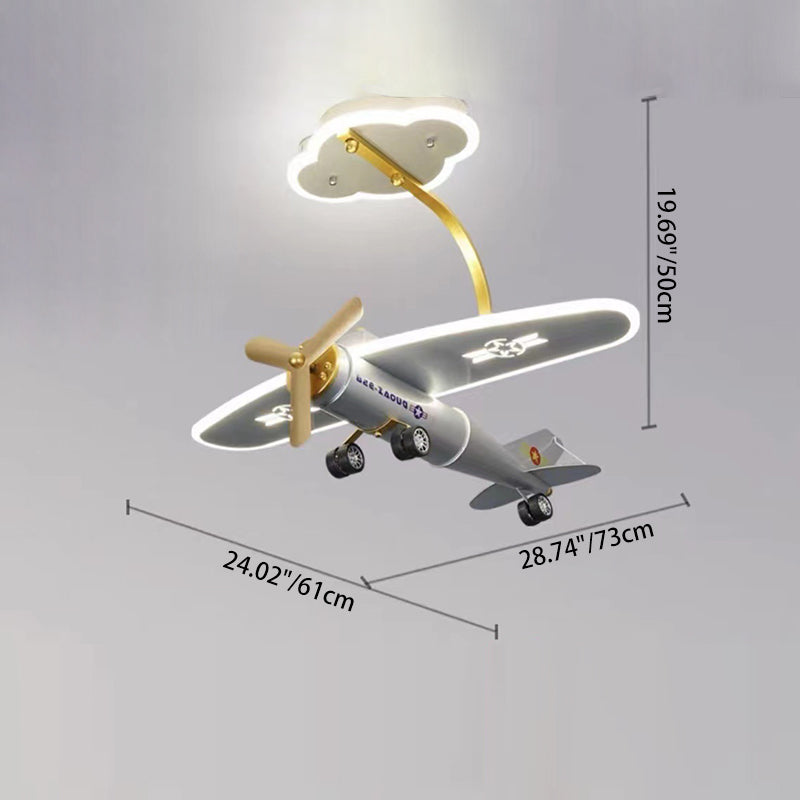 Contemporary Metal Semi-Flush Ceiling Light - 110V