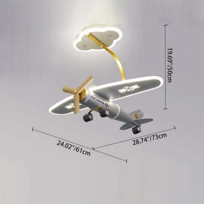 Contemporary Metal Semi-Flush Ceiling Light - 110V