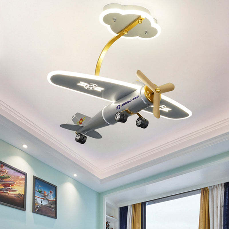 Contemporary Metal Semi-Flush Ceiling Light - 110V