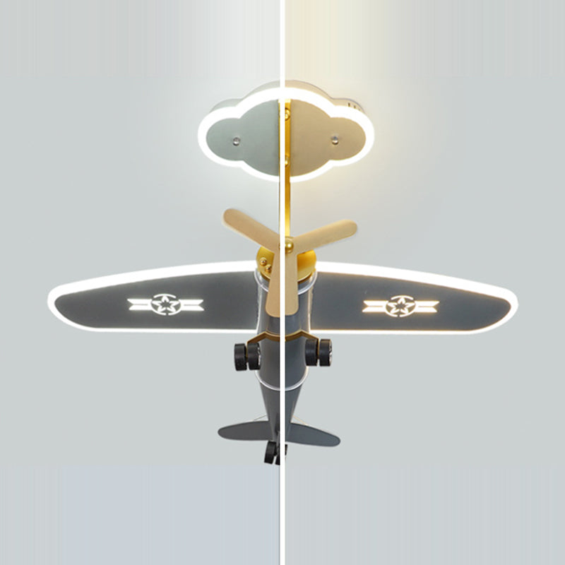 Contemporary Metal Semi-Flush Ceiling Light - 110V