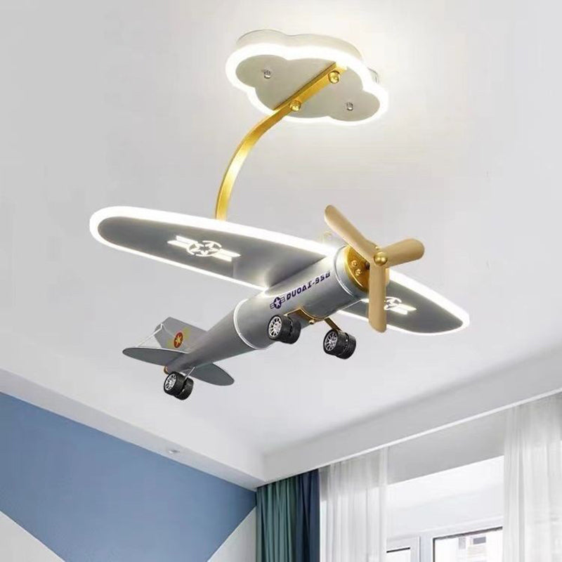 Contemporary Metal Semi-Flush Ceiling Light - 110V