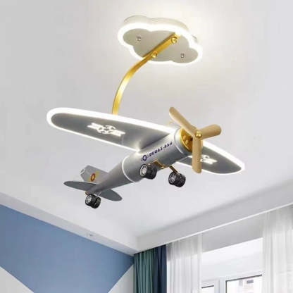 Contemporary Metal Semi-Flush Ceiling Light - 110V