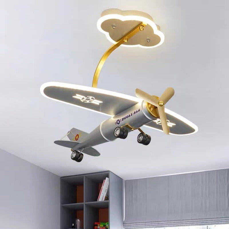 Contemporary Metal Semi-Flush Ceiling Light - 110V