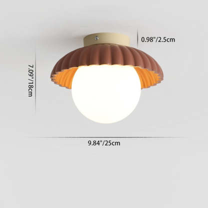 Nordic Iron 1-Light Semi-Flush Ceiling Light