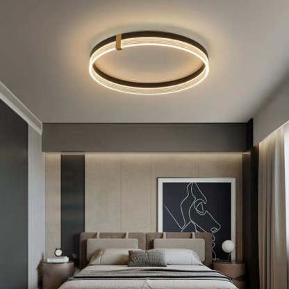 Modern Aluminum Acrylic Geometric LED Flush Mount Light — Square / Warm Light (3000K) / Gold - 220V-240V For UK/AU