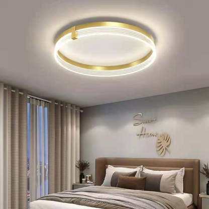 Modern Aluminum Acrylic Geometric LED Flush Mount Light — Square / White Light (5000K) / Black - 220V-240V For UK/AU