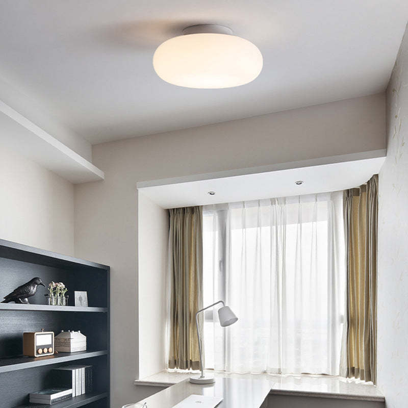 Minimalist Iron Semi-Flush Ceiling Light — 110V-120V For US/C / Infinitely Dimmable