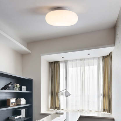 Minimalist Iron Semi-Flush Ceiling Light — 110V-120V For US/C / Infinitely Dimmable