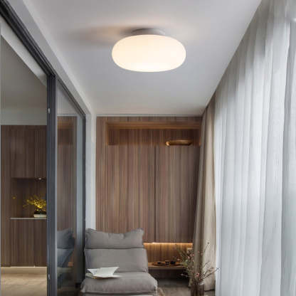 Minimalist Iron Semi-Flush Ceiling Light — 110V-120V For US/C / Infinitely Dimmable