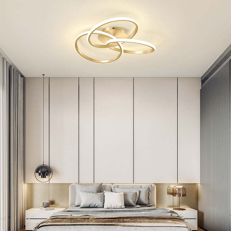 Contemporary Silicone Interlocking Ring Ceiling — Warm Light(3000K) / 110V-120V For US/C