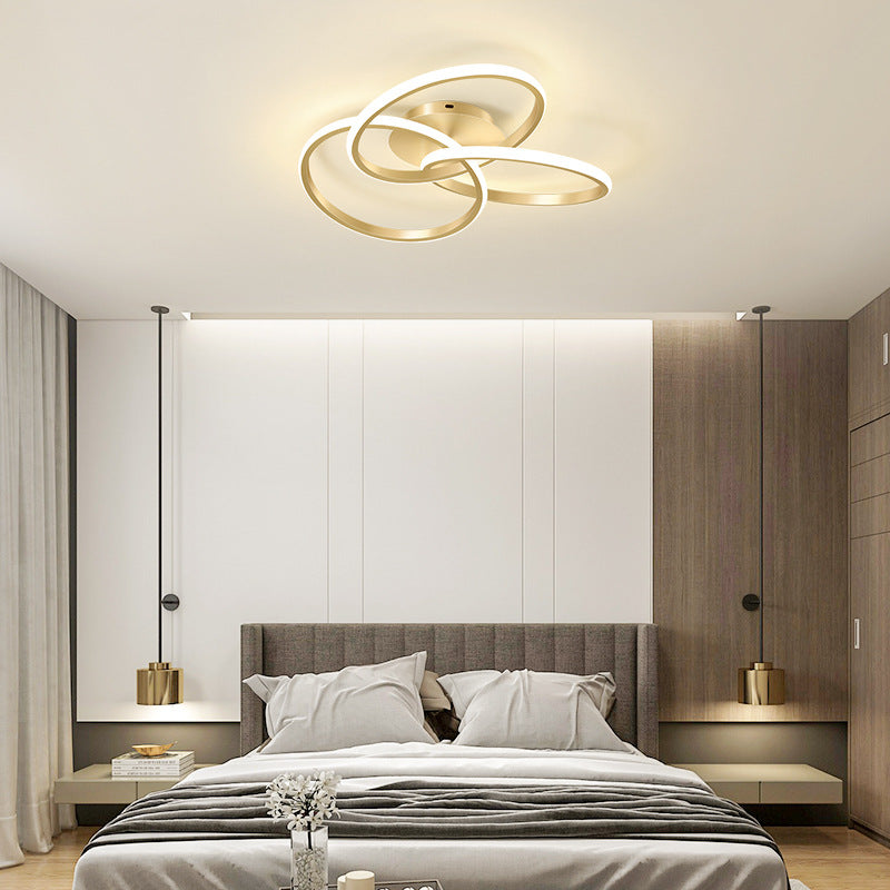 Contemporary Silicone Interlocking Ring Ceiling — Warm Light(3000K) / 220V-240V For UK/AU