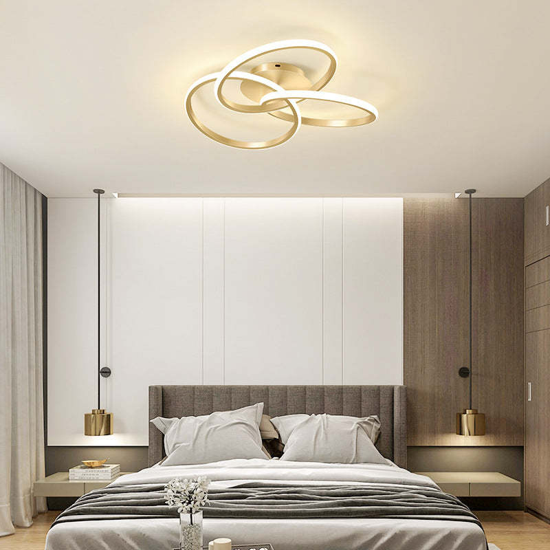 Contemporary Silicone Interlocking Ring Ceiling — Warm Light(3000K) / 220V-240V For UK/AU