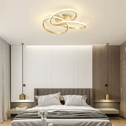Contemporary Silicone Interlocking Ring Ceiling — Warm Light(3000K) / 220V-240V For UK/AU