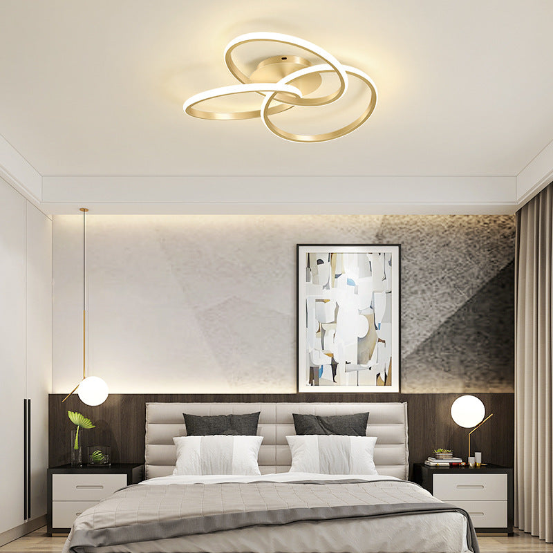 Contemporary Silicone Interlocking Ring Ceiling — White Light (5000K) / 110V-120V For US/C