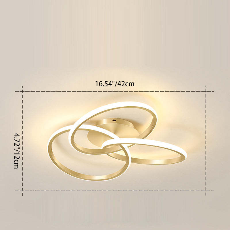 Contemporary Silicone Interlocking Ring Ceiling — White Light (5000K) / 220V-240V For UK/AU