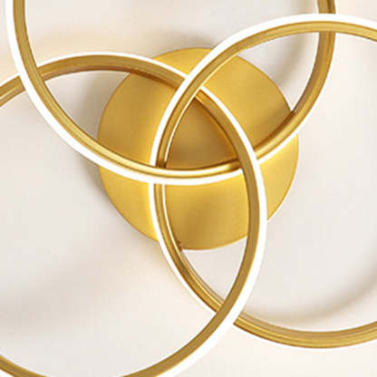Contemporary Silicone Interlocking Ring Ceiling — Warm Light(3000K) / 220V-240V For UK/AU
