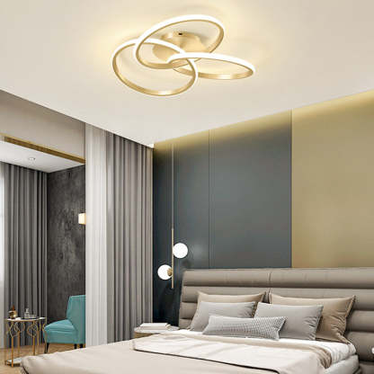 Contemporary Silicone Interlocking Ring Ceiling — Infinitely Dimmable / 220V-240V For UK/AU