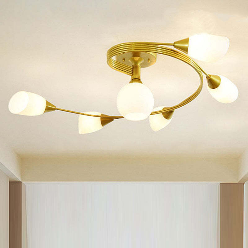 Scandinavian Glass Bud 4/6-Light Ceiling Light