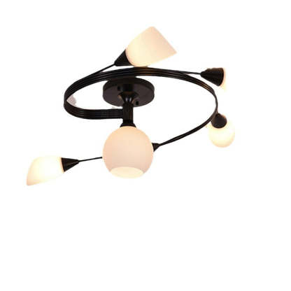 Scandinavian Glass Bud 4/6-Light Ceiling Light