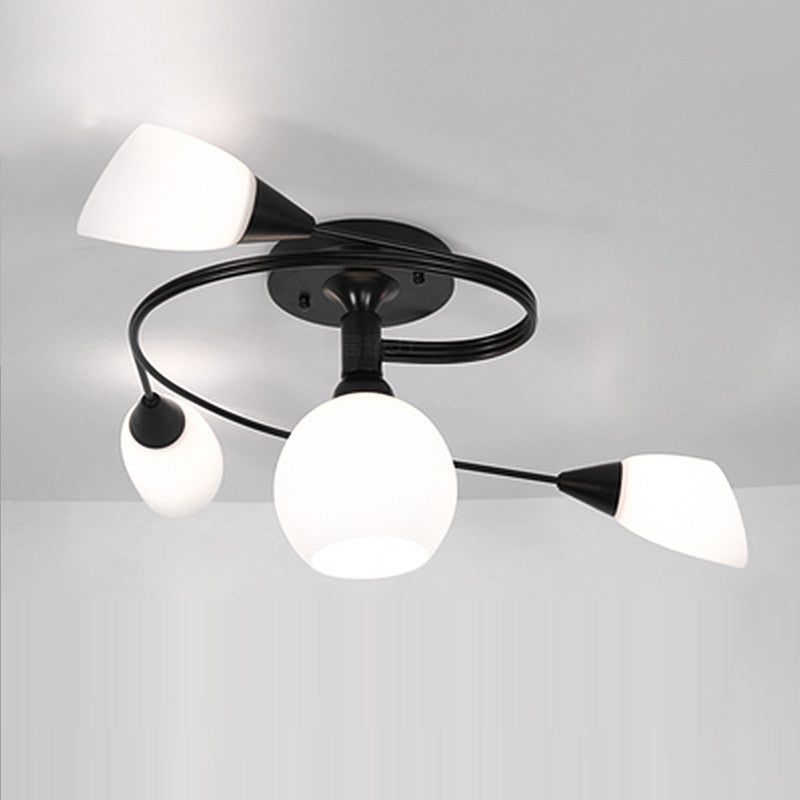 Scandinavian Glass Bud 4/6-Light Ceiling Light