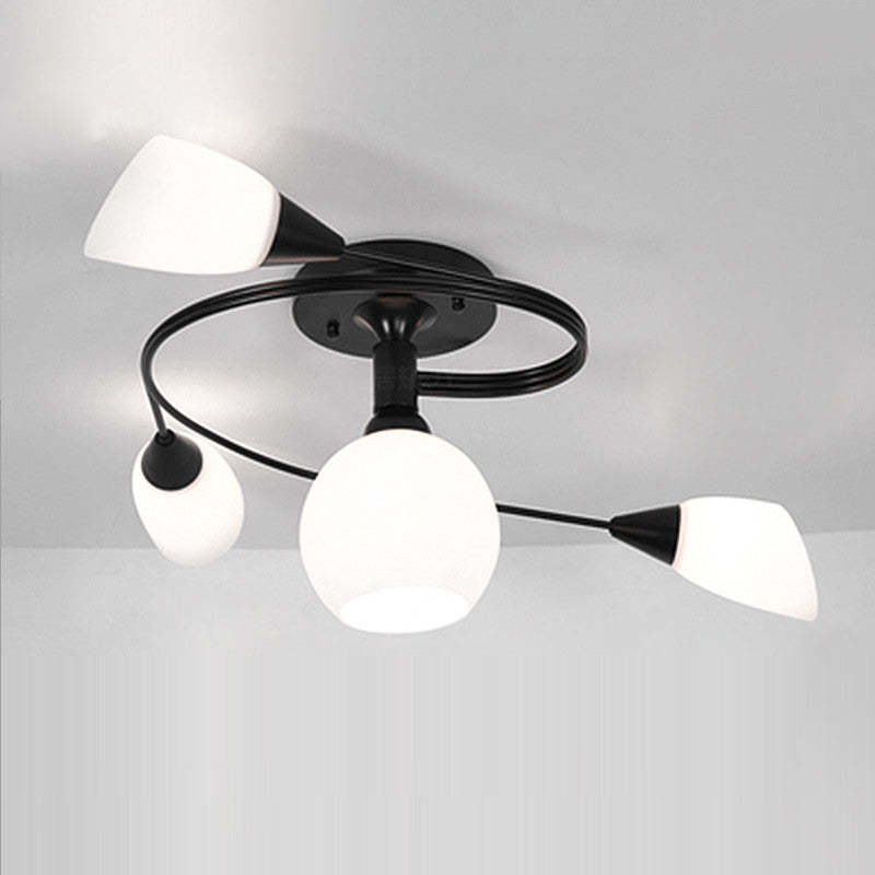 Scandinavian Glass Bud 4/6-Light Ceiling Light