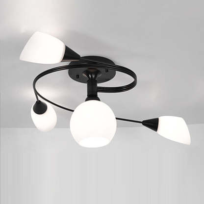 Scandinavian Glass Bud 4/6-Light Ceiling Light