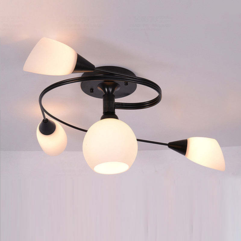 Scandinavian Glass Bud 4/6-Light Ceiling Light