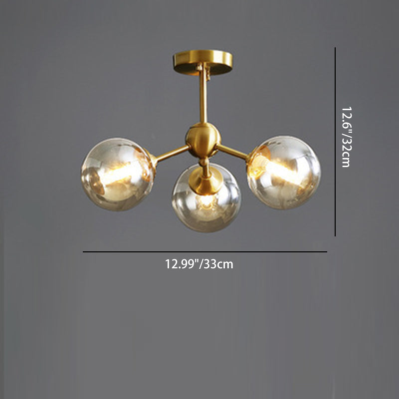 Scandinavian Branching Globe Ceiling Light