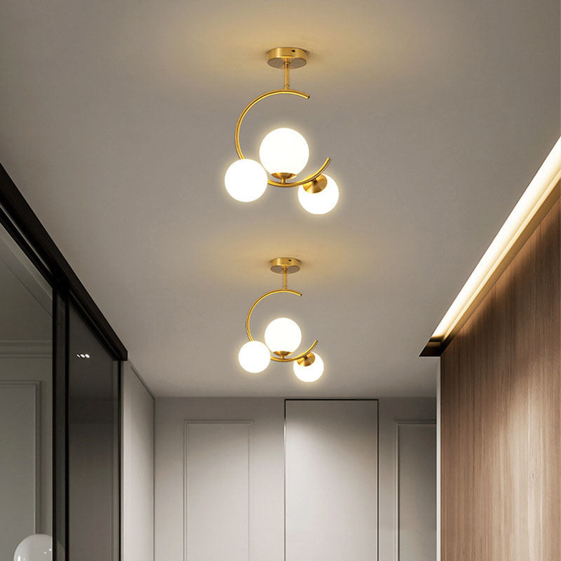 Scandinavian Aluminum Globe Ceiling Light