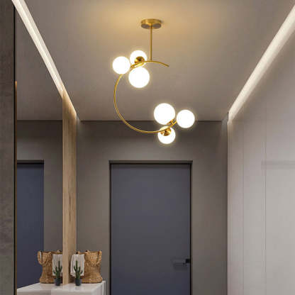 Scandinavian Aluminum Globe Ceiling Light