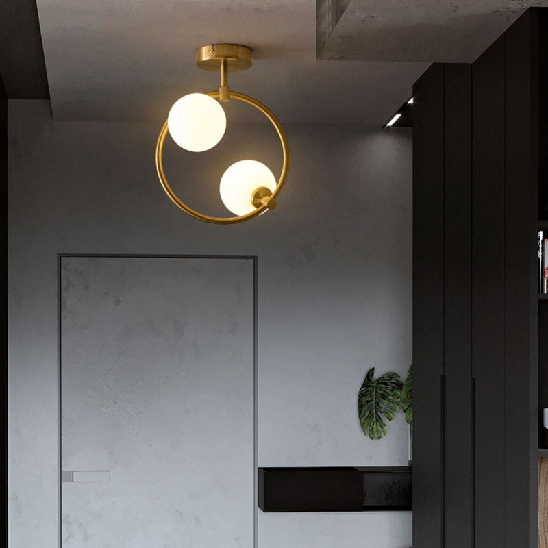 Scandinavian Aluminum Globe Ceiling Light