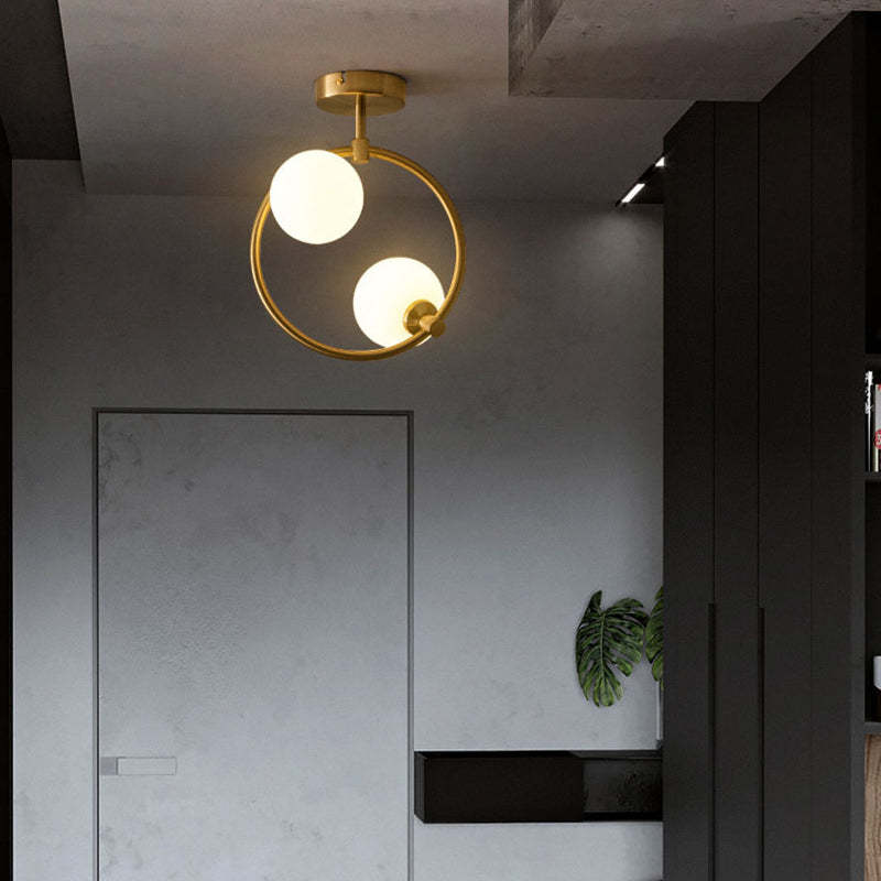 Scandinavian Aluminum Globe Ceiling Light
