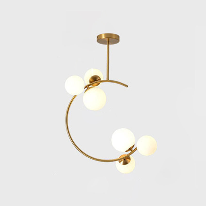 Scandinavian Aluminum Globe Ceiling Light
