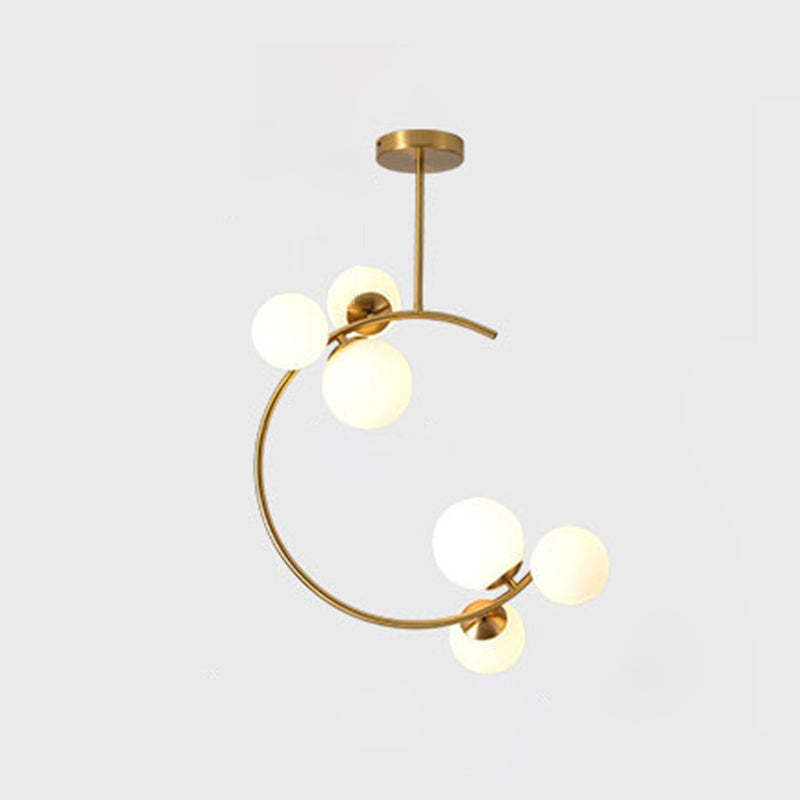 Scandinavian Aluminum Globe Ceiling Light