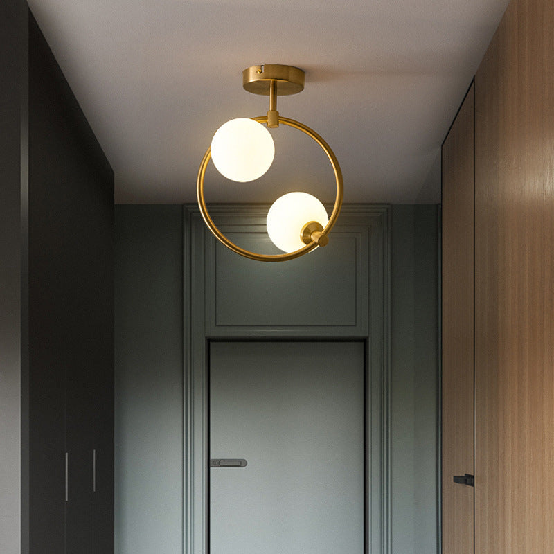 Scandinavian Aluminum Globe Ceiling Light