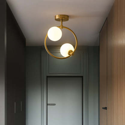 Scandinavian Aluminum Globe Ceiling Light