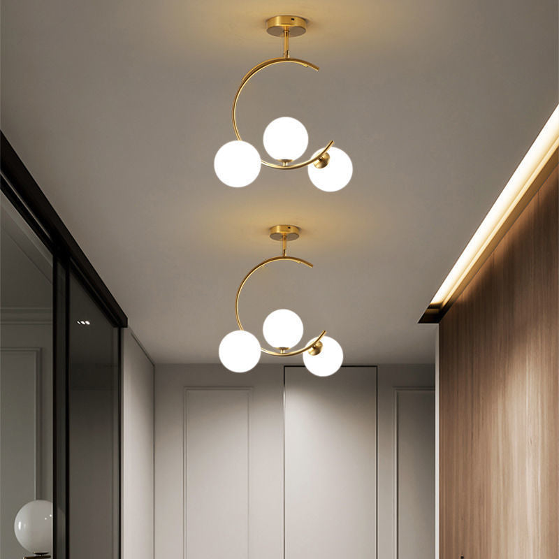 Scandinavian Aluminum Globe Ceiling Light