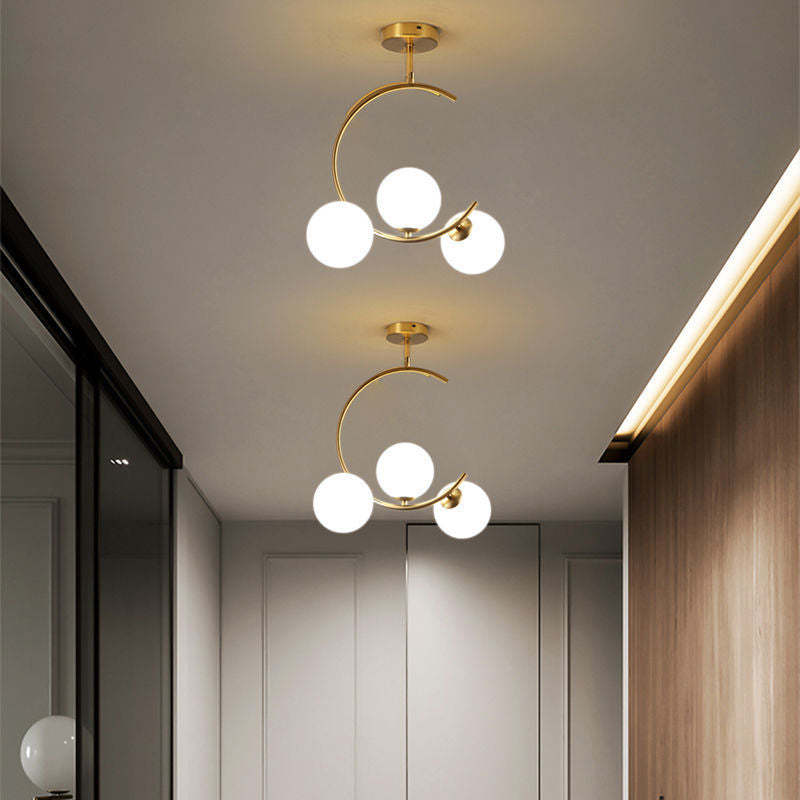 Scandinavian Aluminum Globe Ceiling Light