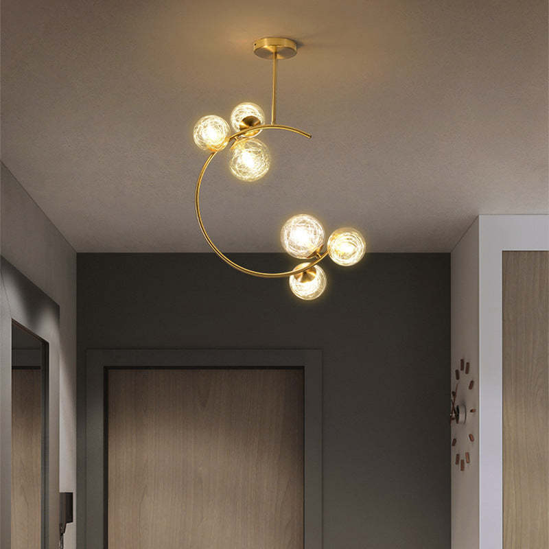 Scandinavian Aluminum Globe Ceiling Light