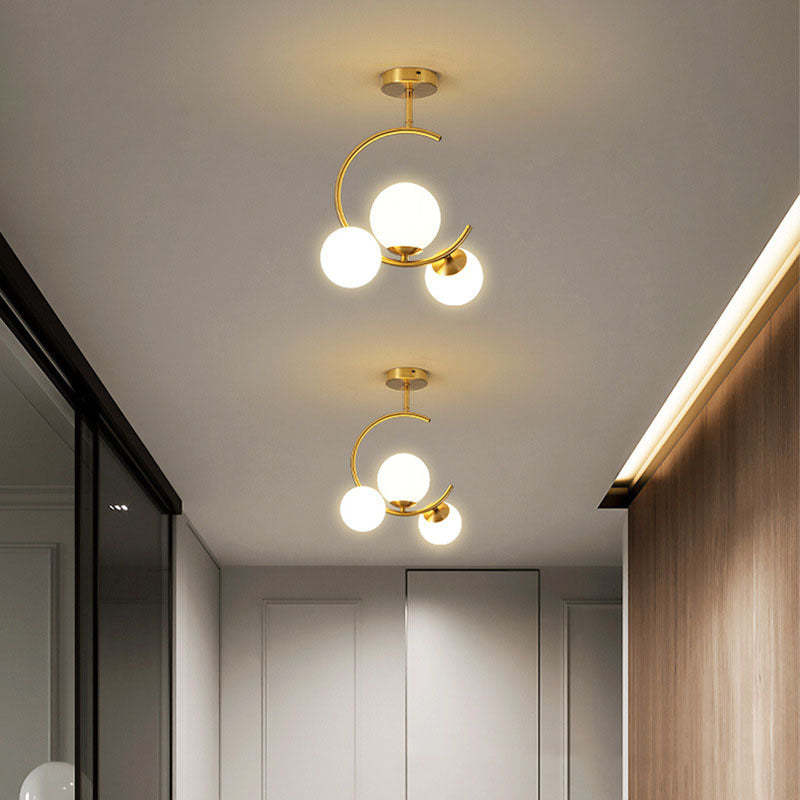 Scandinavian Aluminum Globe Ceiling Light